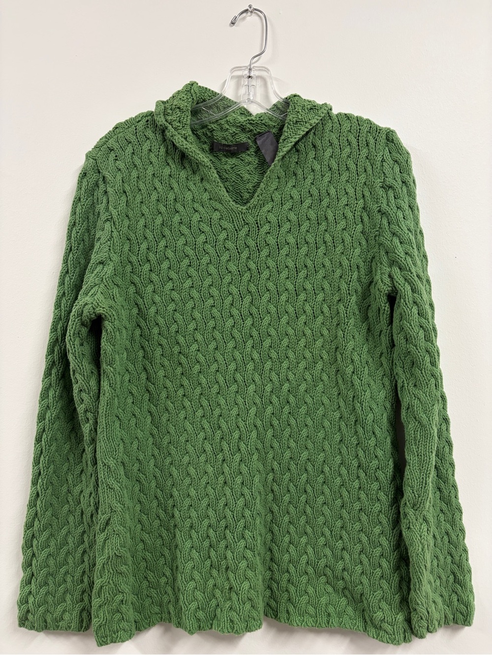 Y2K-era Liz Claiborne green V-neck sweater